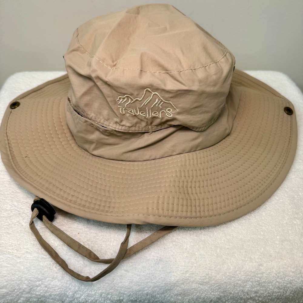 Lethmik Travellers‎ Bucket Hat Tan Outdoor Sun Protection Adjustable Chin Strap